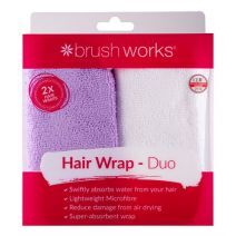BrushWorks Hair Wrap Duo  (Mikrošķiedras dvielīši matiem)