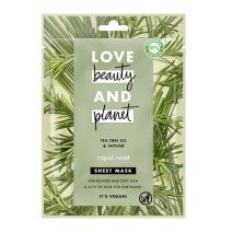 Love Beauty and Planet Rosemary & Vetiver Face Sheet Mask   (Attīroša sejas maska)